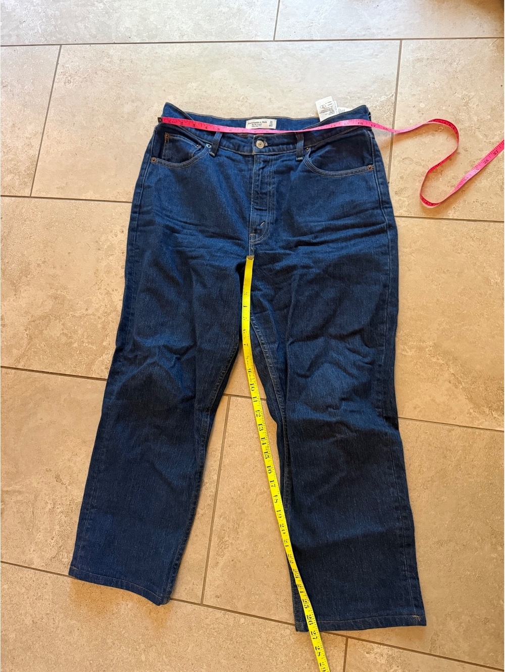 Abercrombie&Fitch A&F 90s straight ultra high rise curve love 31 12 medium wash